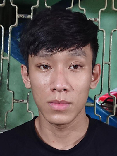 Nguyễn Tiến Đạt lúc bị bắt giữ.