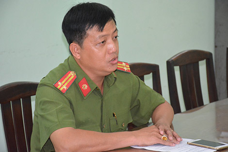Trung tá Nguyễn Duy Khương thông tin về vụ việc